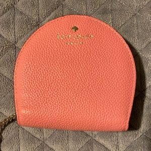 Kate Spade Small Coral Wallet with keychain
